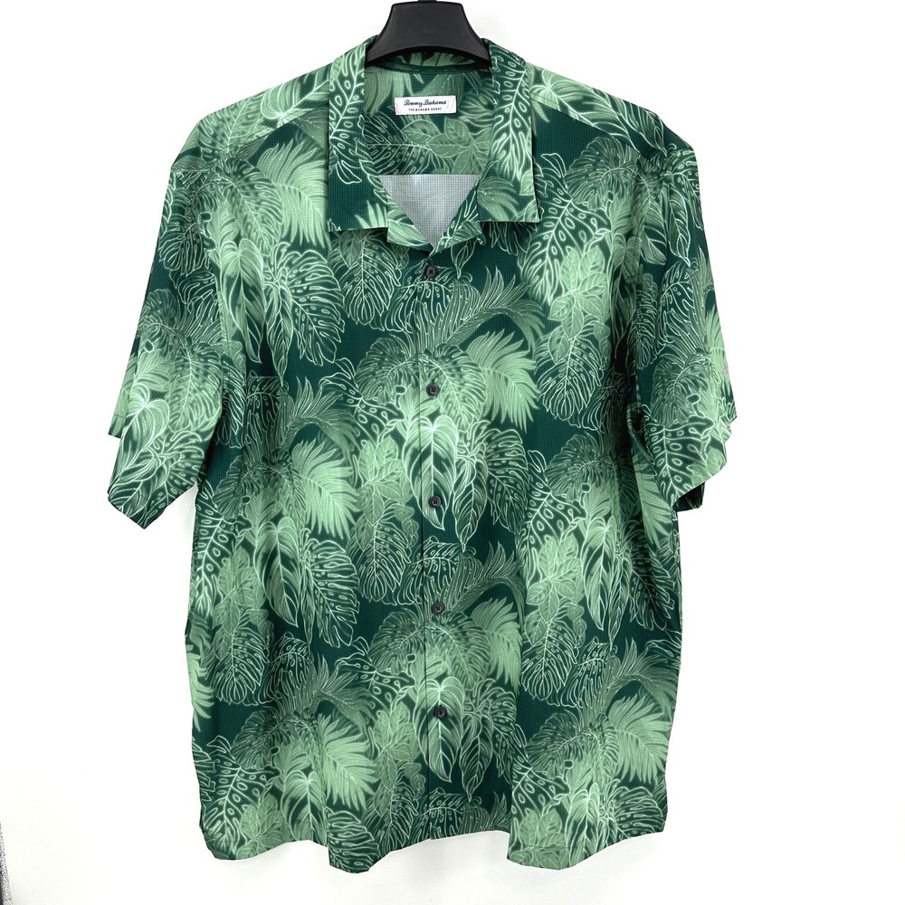 Tommy Bahama Coast Shirt Mens XXXL Green Tropical Leaf Island Zone Button Up NWT